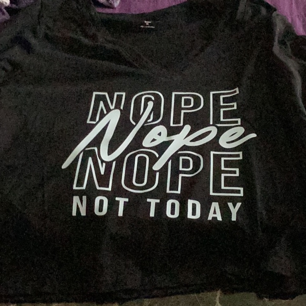 Old Navy Black 'Nope Not Today' Graphic Tee